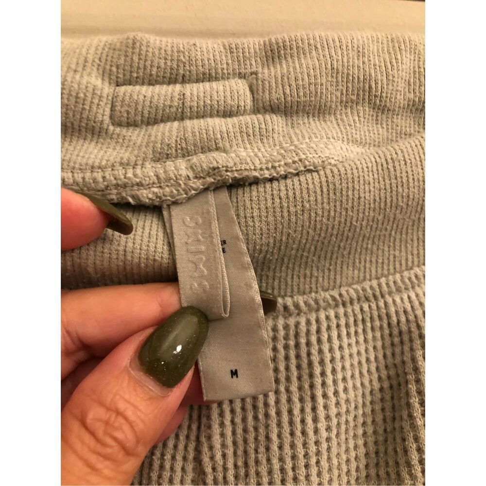 SKIMS Waffle Knit Hoodie Jacket and Jogger Set sz M in Mineral - Picture 12 of 14